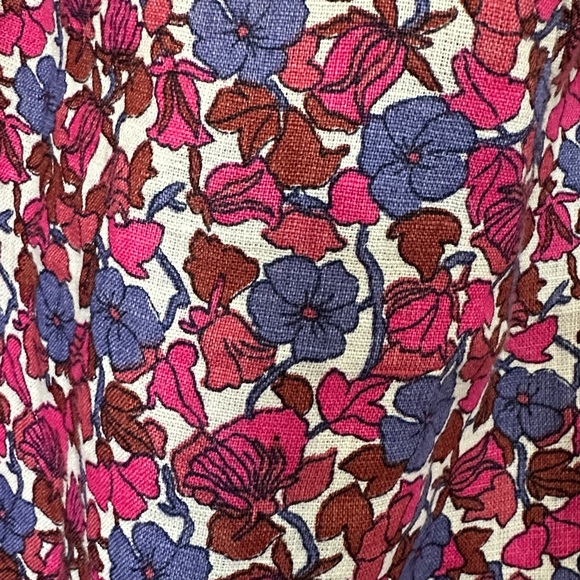 NWT J.Crew Afternoon Linen Dress in Berry Floral L - Picture 8 of 8